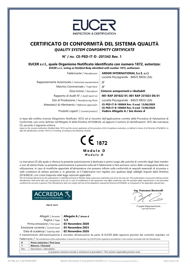 Certificado CE-PED